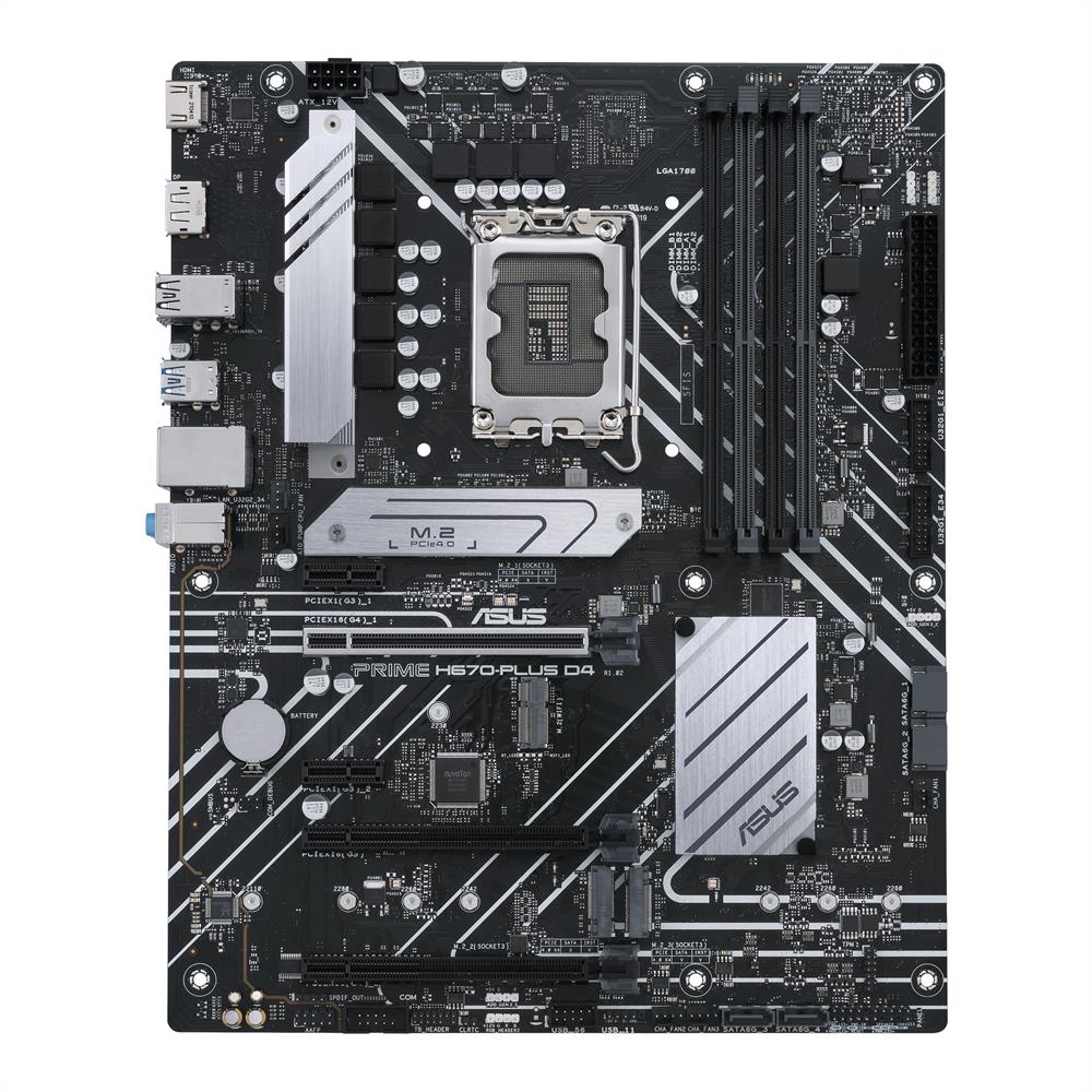 Alaplap H670 LGA1700 4xDDR4 Asus PRIME H670-PLUS D4 ATX fotó, illusztráció : 90MB18W0-M0EAY0