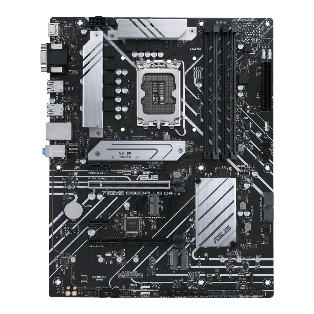 Alaplap B660 LGA1700 4xDDR4 Asus PRIME B660-PLUS D4 ATX fotó, illusztráció : 90MB18X0-M0EAY0