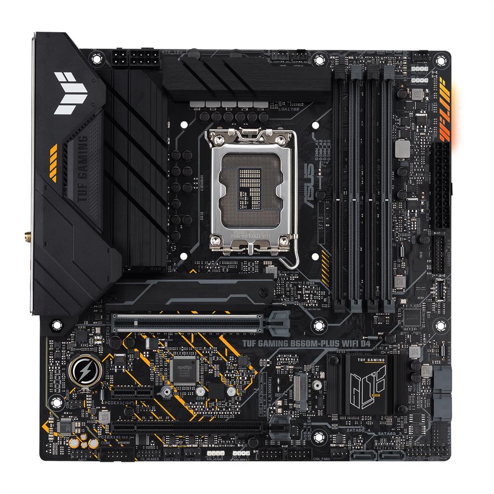 Alaplap B660 LGA1700 4xDDR4 Asus TUF Gaming B660M-PLUS D4 mATX fotó, illusztráció : 90MB1930-M0EAY0