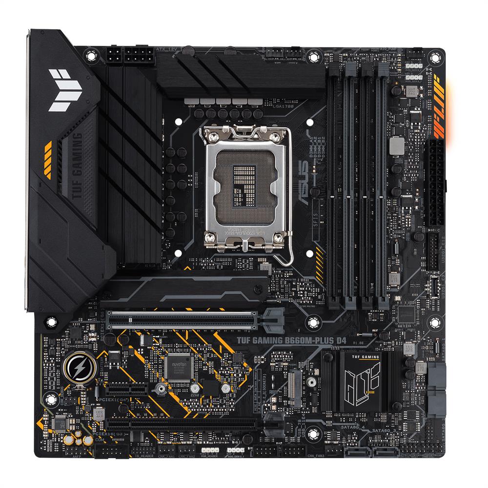 Alaplap B660 LGA1700 4xDDR4 Asus TUF Gaming B660M-PLUS D4 mATX fotó, illusztráció : 90MB1940-M1EAY0