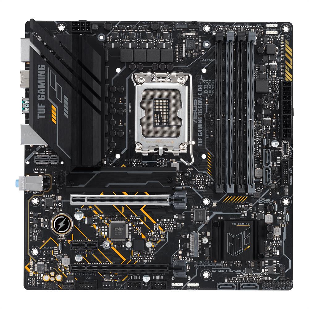 Alaplap B660 LGA1700 4xDDR4 Asus TUF Gaming B660M-E D4 mATX fotó, illusztráció : 90MB19J0-M0EAY0