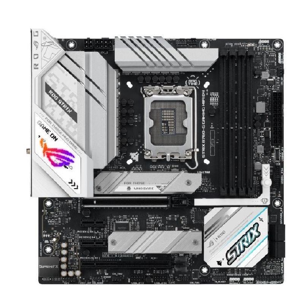 Alaplap B760 LGA1700 4xDDR4 Asus ROG Strix B760-G D4 mATX fotó, illusztráció : 90MB1DE0-M0EAY0