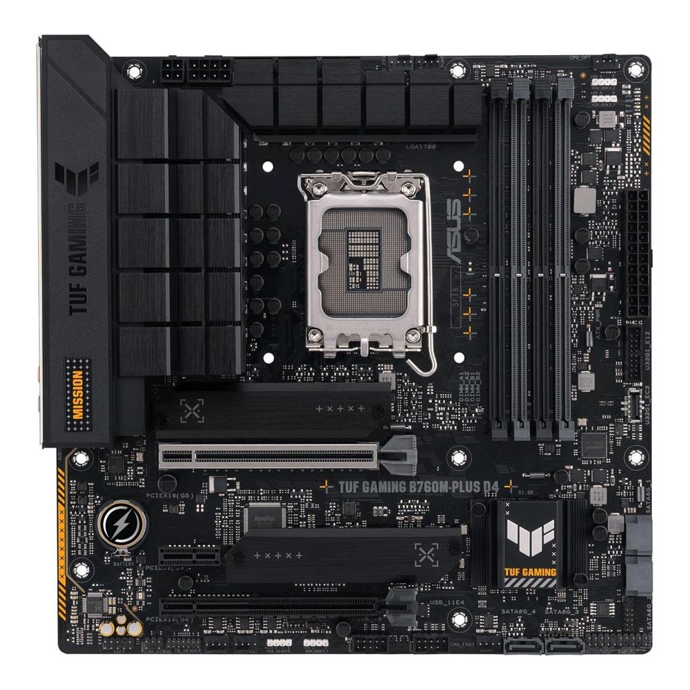 Alaplap B760 LGA1700 4xDDR4 Asus TUF Gaming B760M-PLUS D4 mATX fotó, illusztráció : 90MB1DI0-M0EAY0