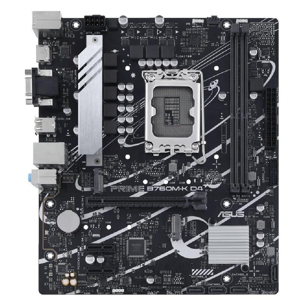 Alaplap B760 LGA1700 2xDDR4 Asus PRIME B760M-K D4 mATX fotó, illusztráció : 90MB1DS0-M0EAY0