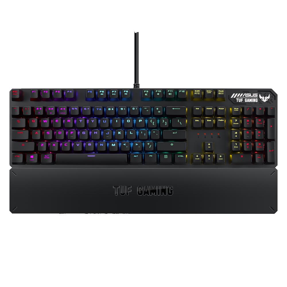 Gamer billentyűzet USB Asus TUF Gaming K3 RGB fekete HU fotó, illusztráció : 90MP01Q0-BKHA00