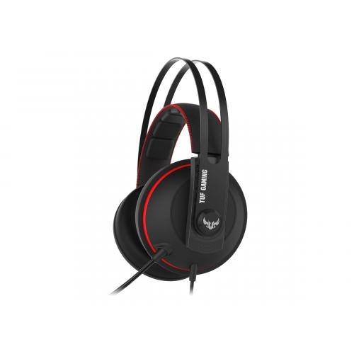 Fejhallgató ASUS TUF GAMING H7 CORE Fekete-piros Gamer Headset fotó, illusztráció : 90YH01QR-B1UA00