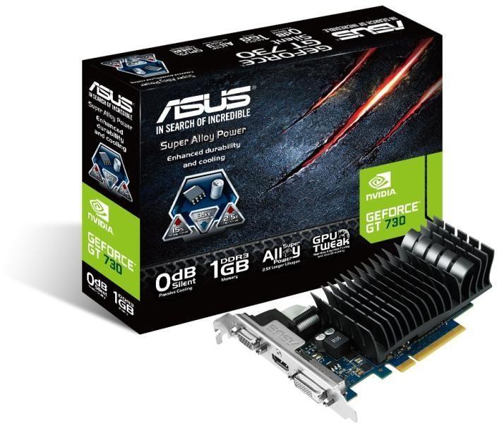 VGA GT730-SL-1GD3-BRK nVidia 1GB GDDR3 64bit PCIe ASUS videokártya fotó, illusztráció : 90YV06P1-M0NA00