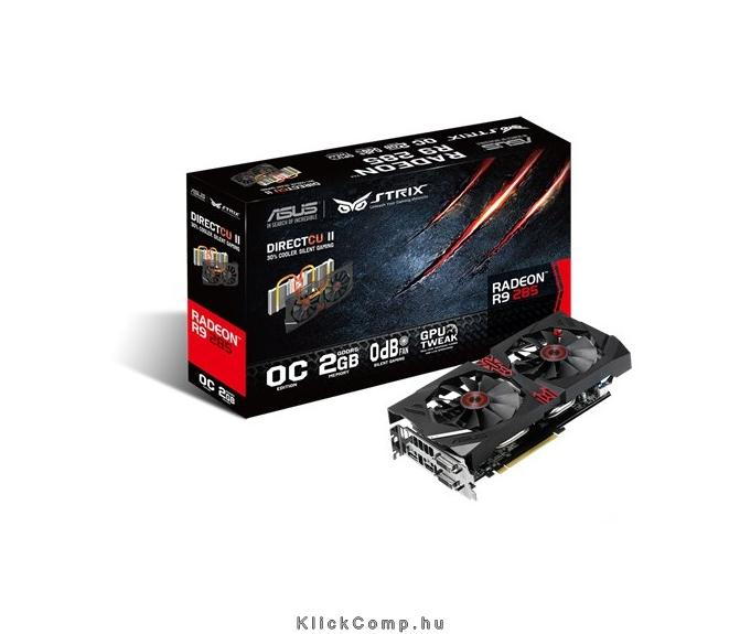 ASUS STRIX-R9285-DC2OC-2GD5 AMD 2GB GDDR5 256bit PCIe videokártya fotó, illusztráció : 90YV0770-M0NA00