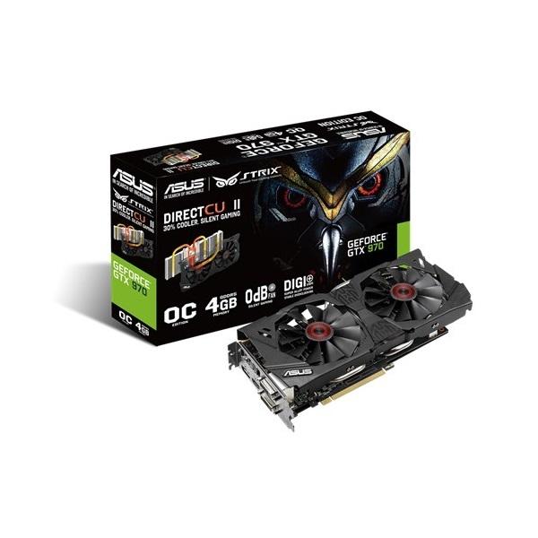 VGA GTX970-DC2OC-4GD5 nVidia 4GB GDDR5 256bit PCIe videokártya ASUS STRIX fotó, illusztráció : 90YV07F0-M0NA00