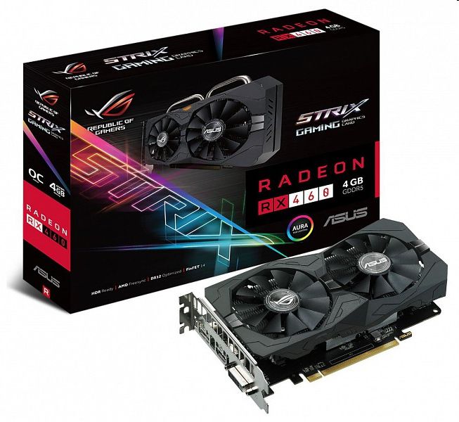 VGA RX460 GAMING 4GB GDDR5 128bit PCI-E videokártya ASUS STRIX-RX460-O4G-GAMING fotó, illusztráció : 90YV09L3-M0NA00