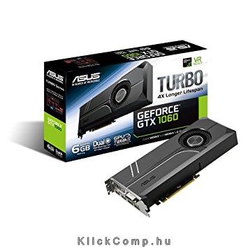 VGA GTX1060 PCIe nVidia 6GB GDDR5 192bit ASUS TURBO videokártya fotó, illusztráció : 90YV09R0-M0NA00