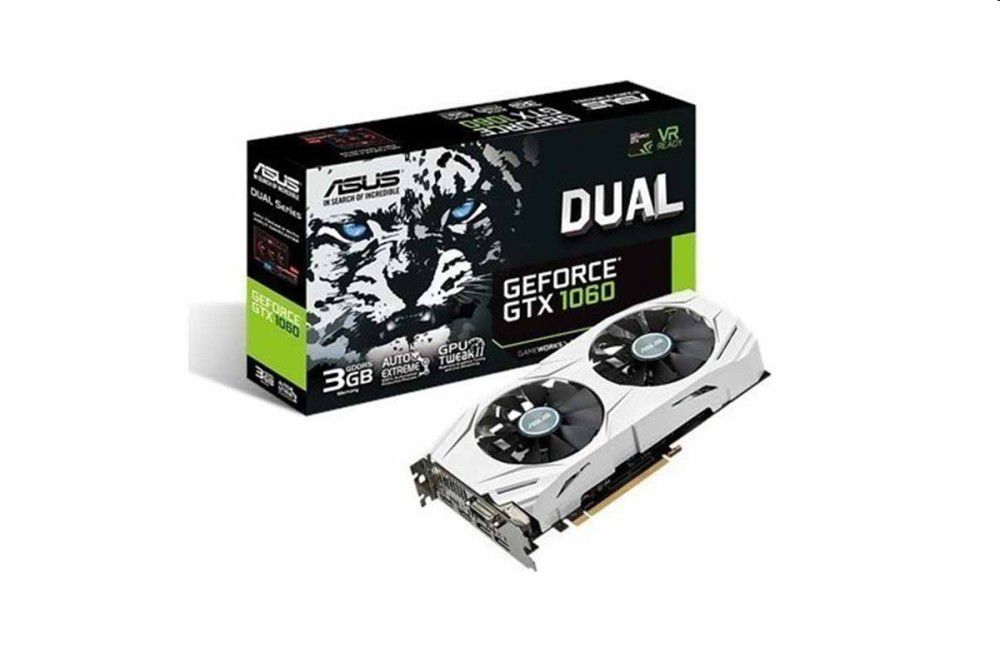 VGA GTX1060 3GB GDDR5 192bit PCIe ASUS DUAL-GTX1060-3G videokártya fotó, illusztráció : 90YV09X5-M0NA00