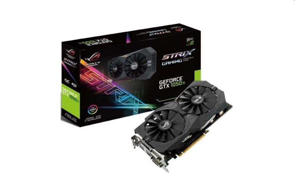 VGA GTX1050TI O4G 4GB GDDR5 128bit PCIe nVidia videokártya ASUS STRIX GTX1050TI fotó, illusztráció : 90YV0A30-M0NA00