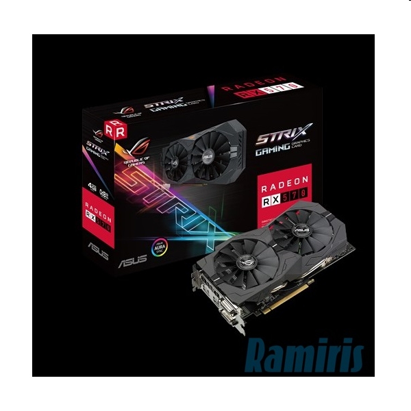 VGA RX570 4GB GDDR5 256bit PCI-E ASUS ROG-STRIX-RX570-4G-GAMING videokártya fotó, illusztráció : 90YV0AJ1-M0NA00