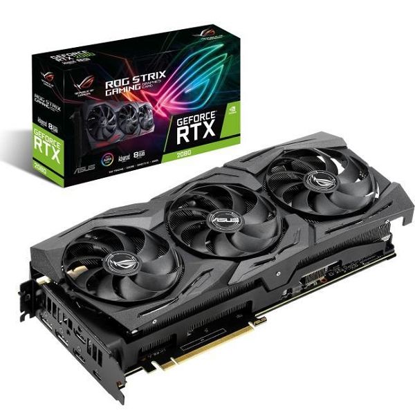 VGA RTX2080 256bit PCIe ASUS ROG STRIX RTX2080 A8G GAMING nVidia 8GB GDDR6 vide fotó, illusztráció : 90YV0C61-M0NM00