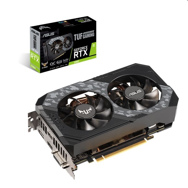 VGA RTX2060 192bit PCIe ASUS TUF RTX2060 O6G GAMING nVidia 6GB GDDR6 videokárty fotó, illusztráció : 90YV0CJ1-M0NA00