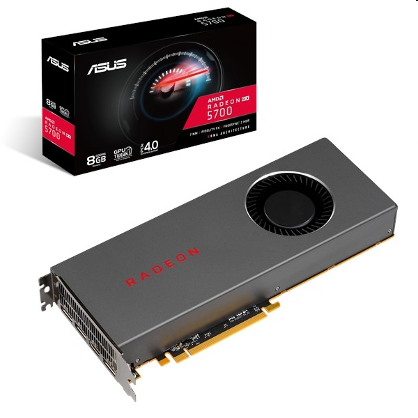 VGA RX5700 256bit PCI-E ASUS RX5700-8G AMD 8GB GDDR6 videokártya fotó, illusztráció : 90YV0D70-U0NA00