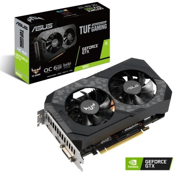 VGA GTX1660 192bit PCIe ASUS TUF-GTX1660S-O6G-GAMING nVidia 6GB GDDR6 videokárt fotó, illusztráció : 90YV0DT2-M0NA00