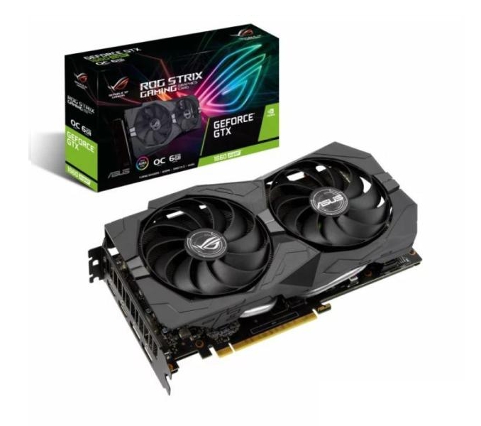 VGA GTX1660 192bit PCIe ASUS ROG-STRIX-GTX1660S-O6G-GAMING nVidia 6GB GDDR6 vid fotó, illusztráció : 90YV0DW0-M0NA00