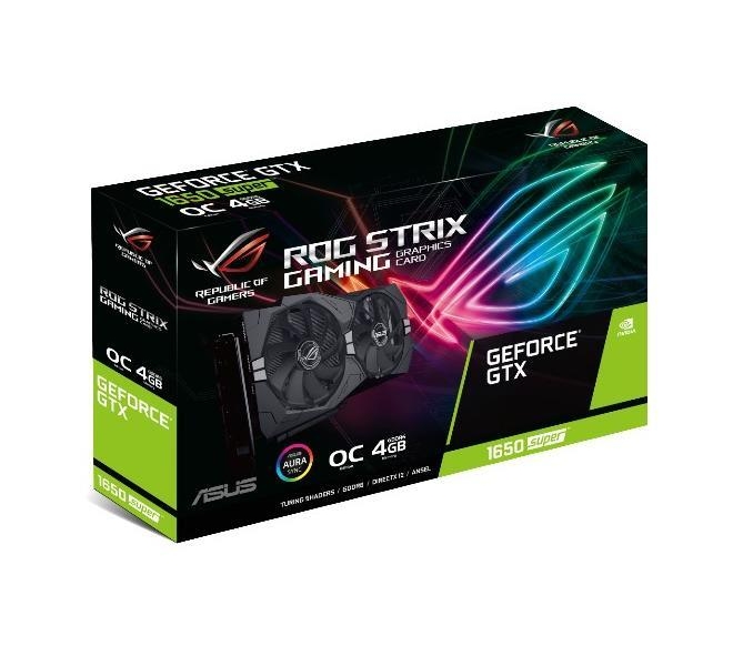 VGA GTX1650 128bit PCIe ASUS ROG-STRIX-GTX1650S-O4G-GAMING nVidia 4GB GDDR6 vid fotó, illusztráció : 90YV0E10-M0NA00
