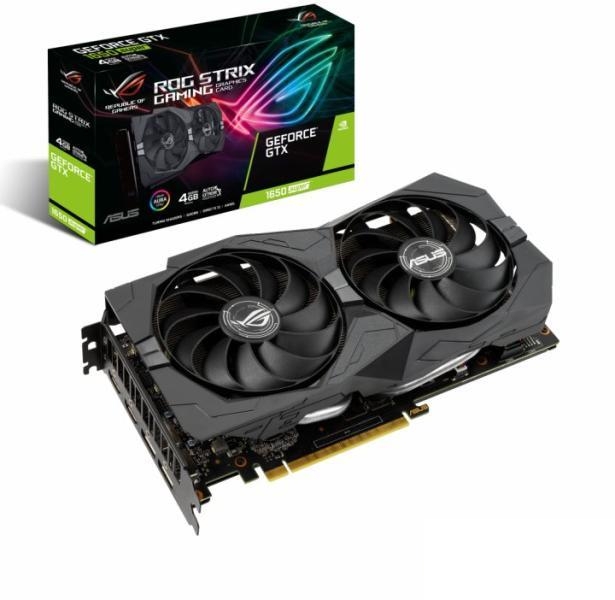 VGA GTX1650 128bit PCIe ASUS ROG-STRIX-GTX1650S-4G-GAMING nVidia 4GB GDDR6 vide fotó, illusztráció : 90YV0E12-M0NA00