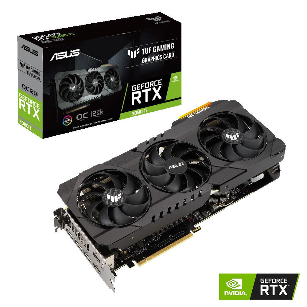 VGA RTX3080 12GB GDDR6X 384bit PCIe ASUS TUF-RTX3080TI-O12G-GAMING nVidia video fotó, illusztráció : 90YV0GU1-M0NM00