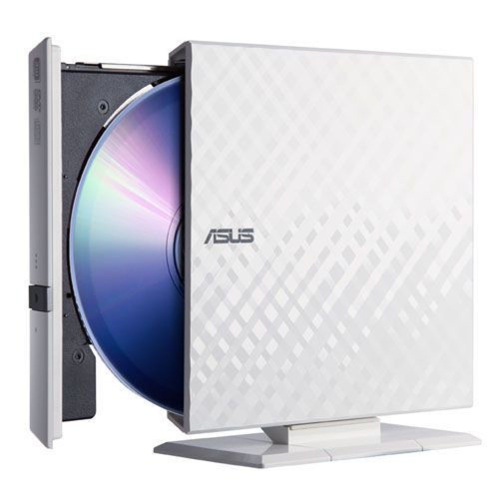 DVD író USB ASUS SDRW-08D2S-U LITE/WHITE USB dobozos fehér fotó, illusztráció : 90-DQ0436-UA221KZ