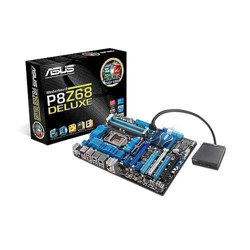 ASUS P8Z68 Deluxe Intel Z68 LGA1155 ATX alaplap fotó, illusztráció : 90-MIBGE0-G0EAY00Z