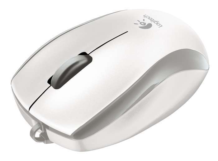 M125 Vezetékes Notebook Optikai egér USB Fehér 1000DPI, visszahúzható kábel fotó, illusztráció : 910-001839