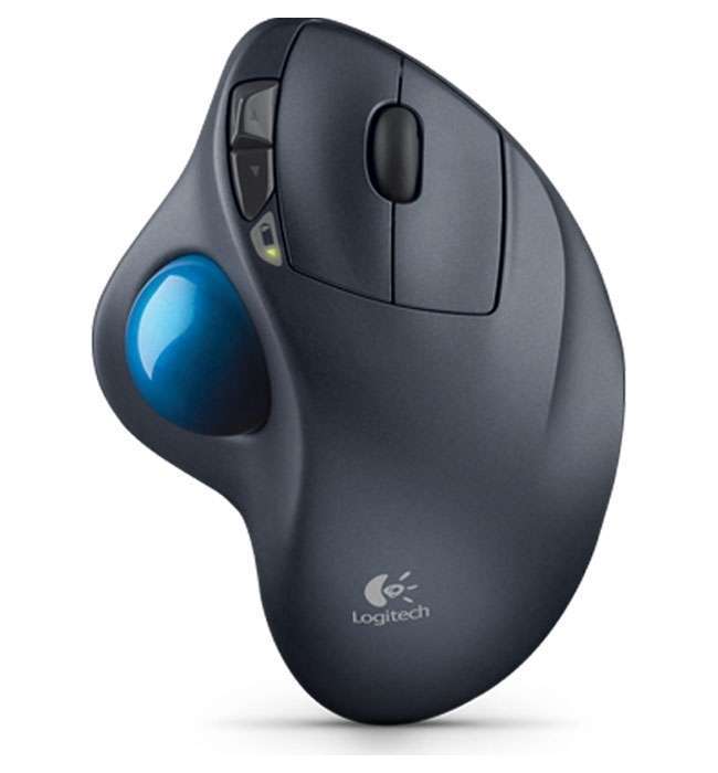 Vezetéknélküli rádiós fekete egér LOGITECH M570 Trackball fotó, illusztráció : 910-002090