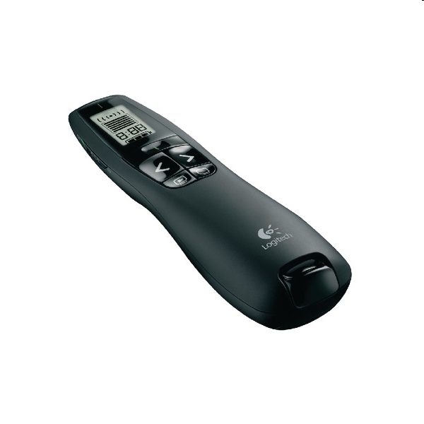 Presenter Vezeték nélküli Logitech R700 vörös lézer LCD kijelző hordozótok feke fotó, illusztráció : 910-003507