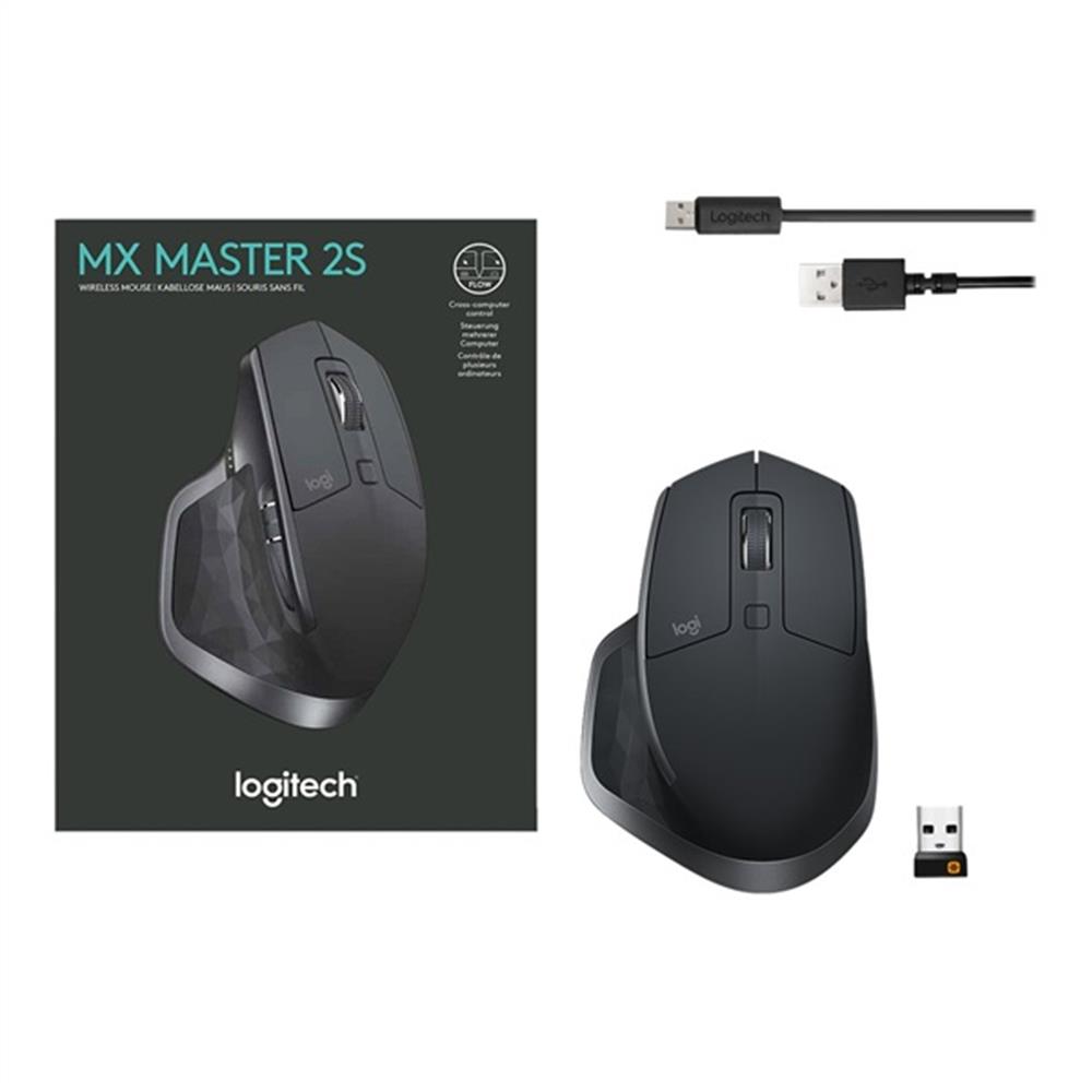 Vezetéknélküli gamer egér Logitech MX Master 2S grafit fotó, illusztráció : 910-005966