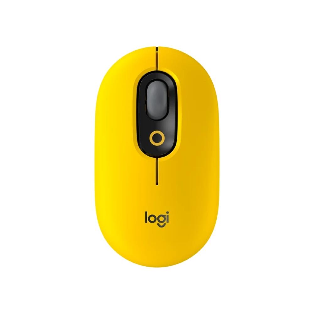 Vezetéknélküli egér Logitech POP sárga fotó, illusztráció : 910-006546