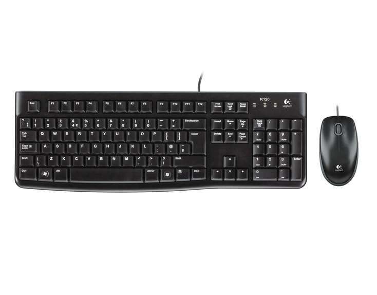 Billentyűzet + egér USB Logitech MK120 fekete HU fotó, illusztráció : 920-002542