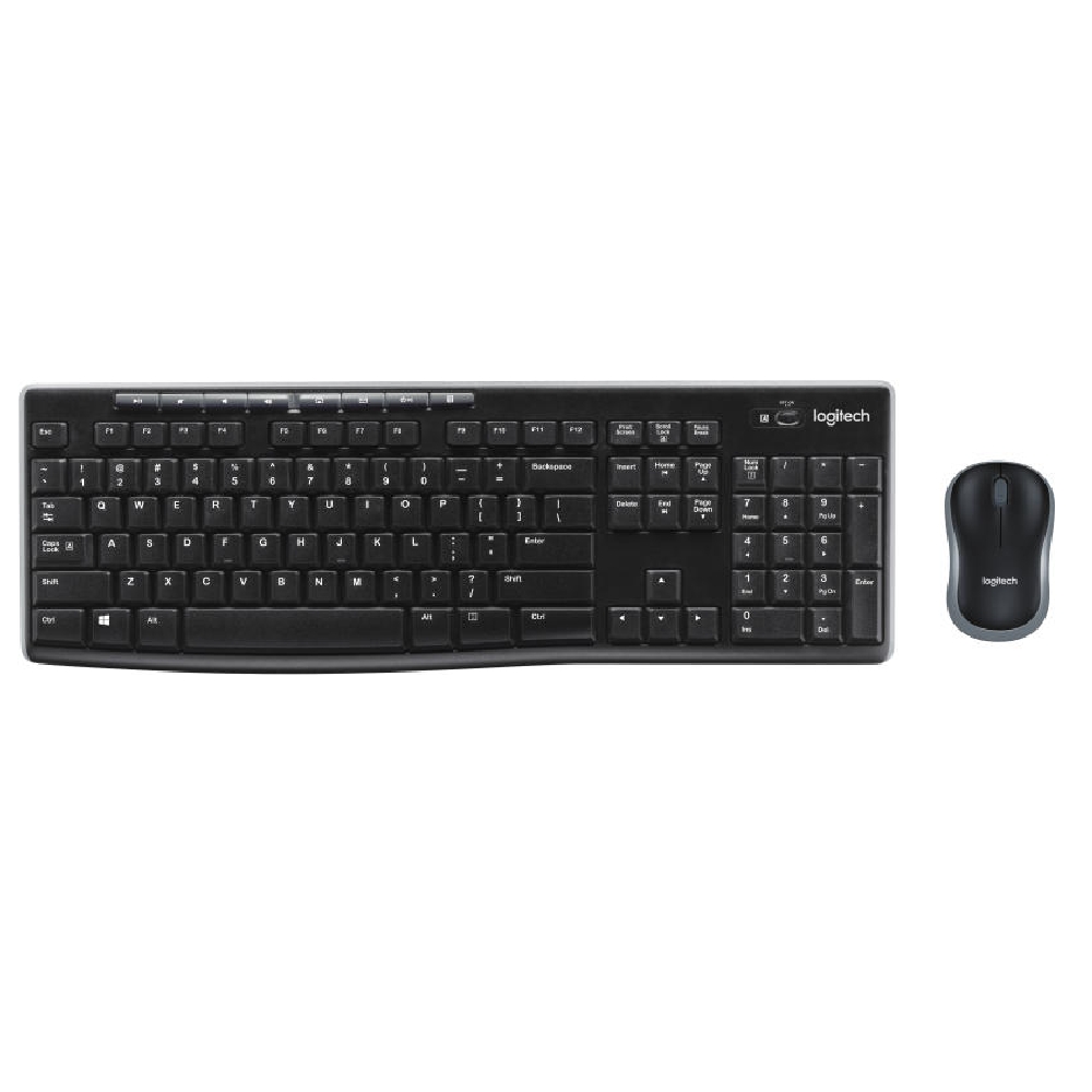Vezetéknélküli billentyűzet + egér Logitech MK270 fekete UK fotó, illusztráció : 920-004523