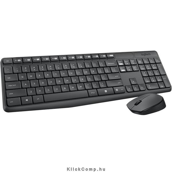 Vezetéknélküli billentyűzet + egér Logitech MK235 fekete HU fotó, illusztráció : 920-007935