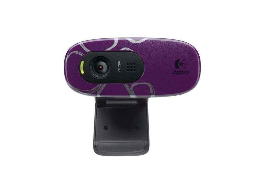 C270 720p mikrofonos Purple Pebbles lila webkamera fotó, illusztráció : 960-000807