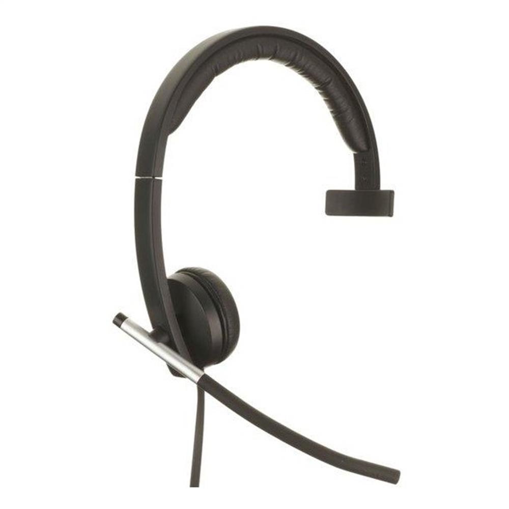 Fejhallgató Logitech H650e USB fekete vezetékes mono headset fotó, illusztráció : 981-000514