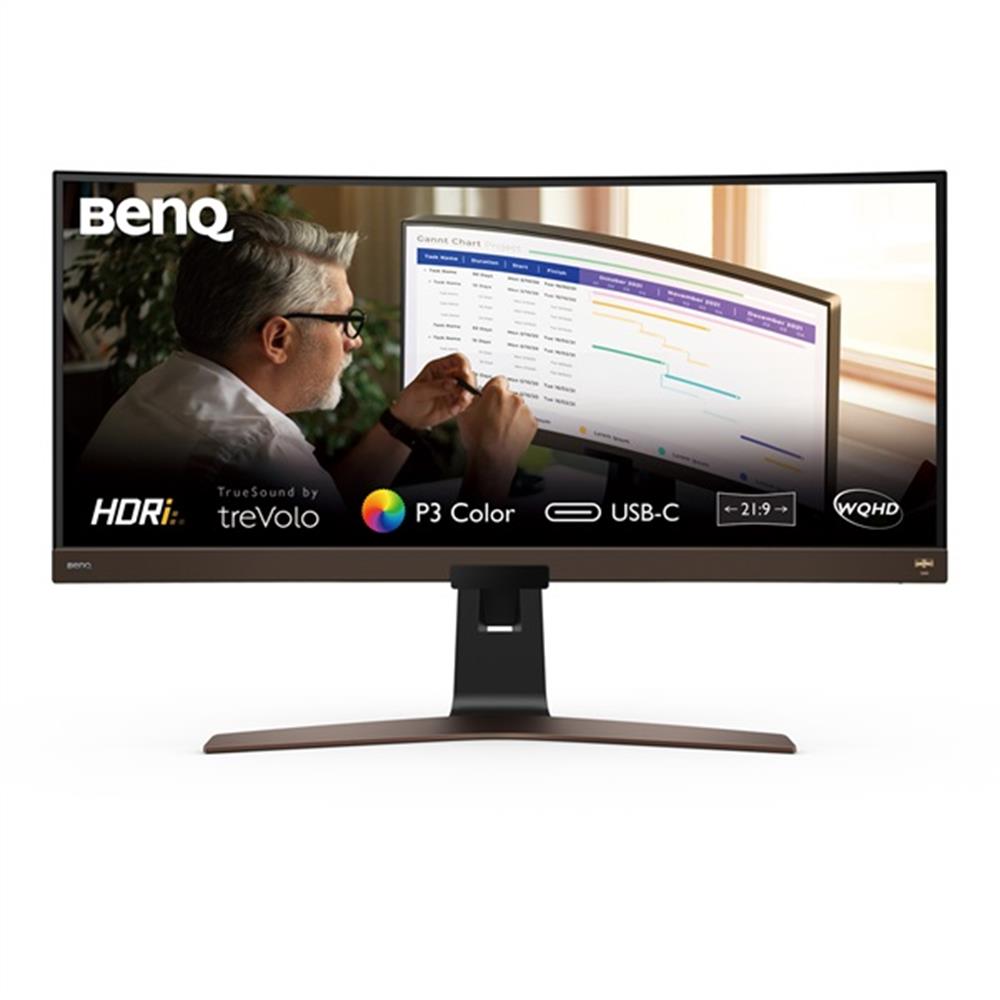 Monitor 37,5  3840x1600 IPS VGA HDMI DP USB-C BenQ EW3880R fotó, illusztráció : 9H.LK3LA.TBE