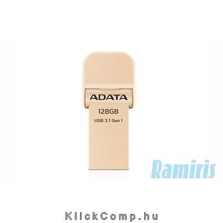 128GB PenDrive Lightning / USB3.1 Arany ADATA Flash Drive fotó, illusztráció : AAI920-128G-CGD