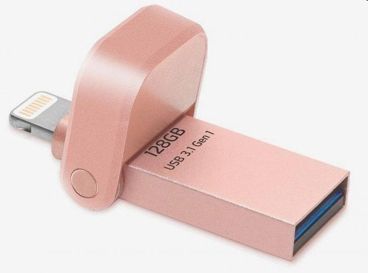 128GB PenDrive Lightning / USB3.1 Rose Gold ADATA AAI920-128G-CRG Flash Drive fotó, illusztráció : AAI920-128G-CRG