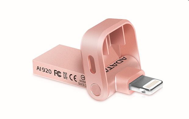 32GB PenDrive USB3.1 / Lightning Rose Gold ADATA AAI920-32G-CRG Flash Drive fotó, illusztráció : AAI920-32G-CRG