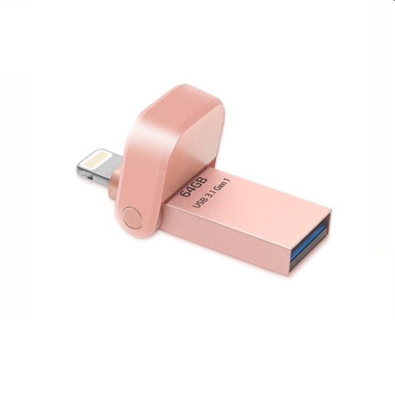 64GB PenDrive Lightning / USB3.1 Rose Gold ADATA AAI920-64G-CRG Flash Drive fotó, illusztráció : AAI920-64G-CRG