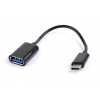 Átalakító USB Type-C - USB 2.0 adapter kábel fekete