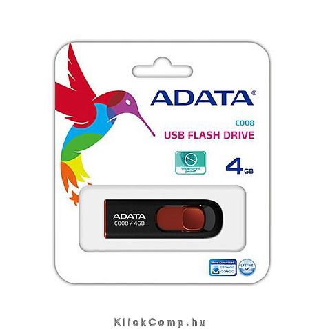 4GB USB2.0 Fekete PenDrive fotó, illusztráció : AC008-4G-RKD