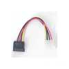 Kábel IDE - SATA tápátalakító, Molex 4pin Apa (M) > SATA Anya (F) 15cm