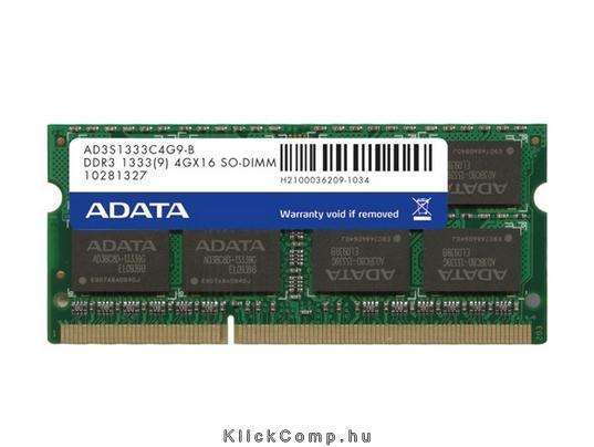 4GB DDR3 notebook memória 1333MHz fotó, illusztráció : AD3S1333C4G9-R