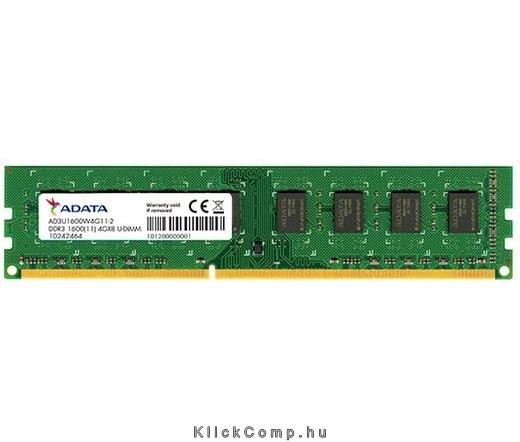 4GB DDR3 Memória 1600MHz CL11 ADATA fotó, illusztráció : AD3U1600W4G11-B