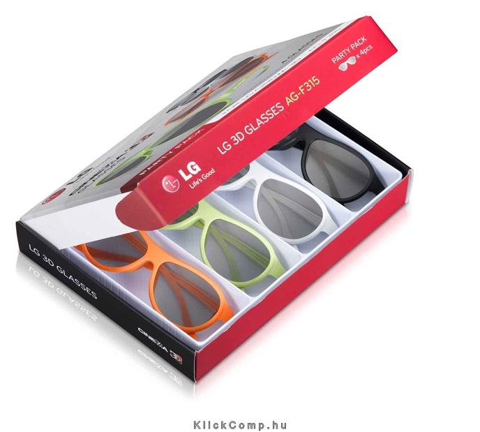 Polarizált szemüveg a Cinema3D termékekhez 4db-os szett LG fotó, illusztráció : AG-F315