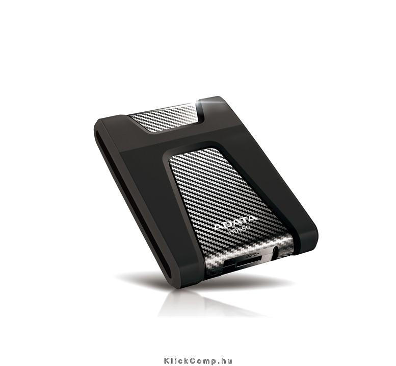2TB külső HDD 2,5  USB3.0 fekete ütésálló HD650 winchester fotó, illusztráció : AHD650-2TU3-CBK